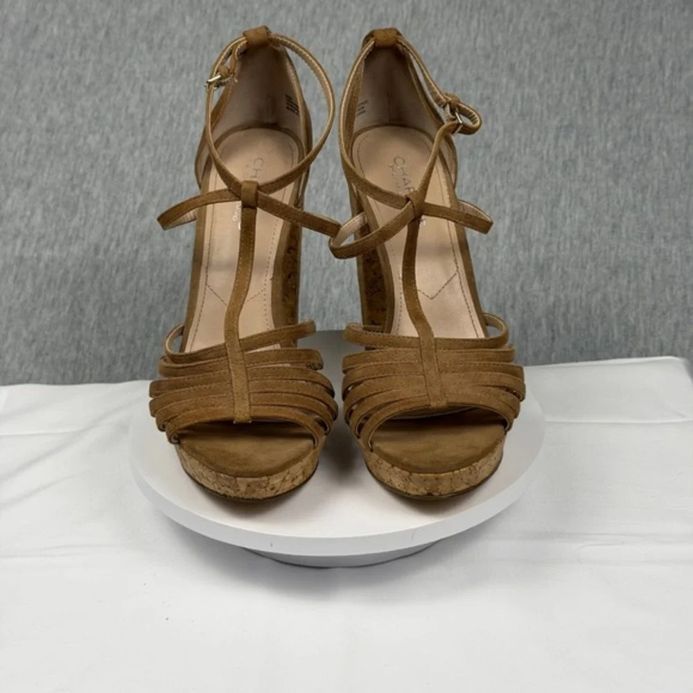 Charles by Charles David‎ Brown Suede Cork Platform Sandals CC018/DR7500 Mens 8M